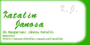 katalin janosa business card