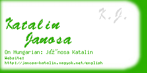 katalin janosa business card